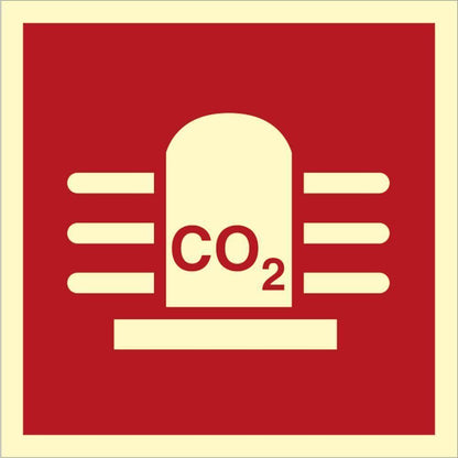 Sign IMO CO2 with rotating light 104314 - Sikkerhedsgiganten