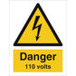 Sign IMO Danger 110 volts 107035 - Sikkerhedsgiganten