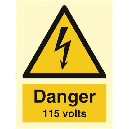 Sign IMO Danger 115 volts 107053 - Sikkerhedsgiganten