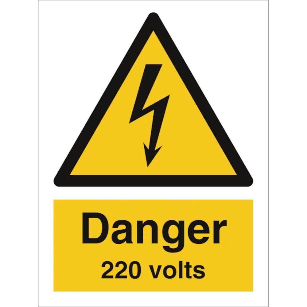 Sign IMO Danger 220 volts 107040 - Sikkerhedsgiganten
