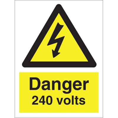 Sign IMO Danger 240 Volts 107036 - Sikkerhedsgiganten