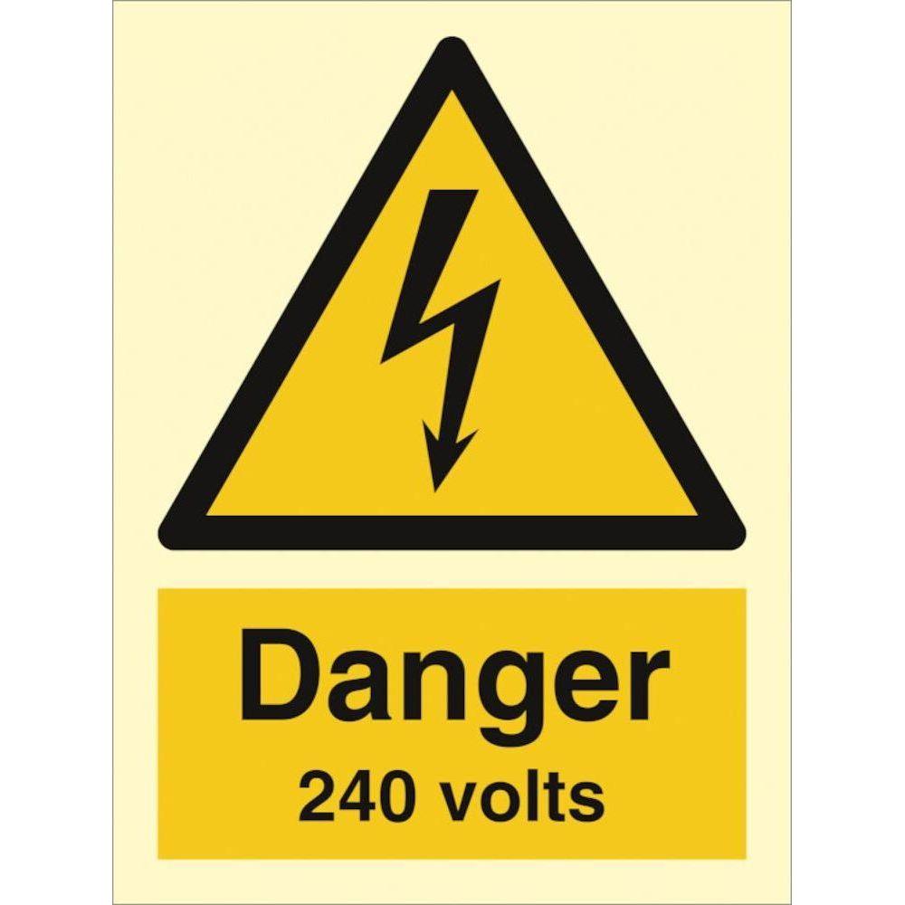 Sign IMO Danger 240 Volts 107036 - Sikkerhedsgiganten
