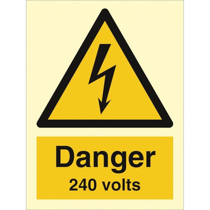 Sign IMO Danger 240 Volts 107036 - Sikkerhedsgiganten