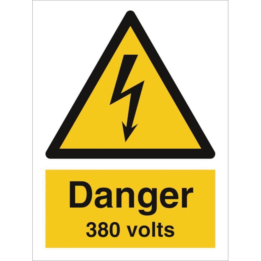 Sign IMO Danger 380 volts 107037 - Sikkerhedsgiganten