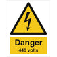 Sign IMO Danger 440 Volts 107038 - Sikkerhedsgiganten