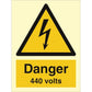 Sign IMO Danger 440 Volts 107038 - Sikkerhedsgiganten
