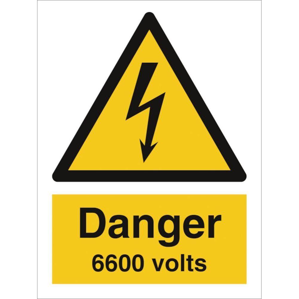Sign IMO Danger 6600 volts 107056 - Sikkerhedsgiganten