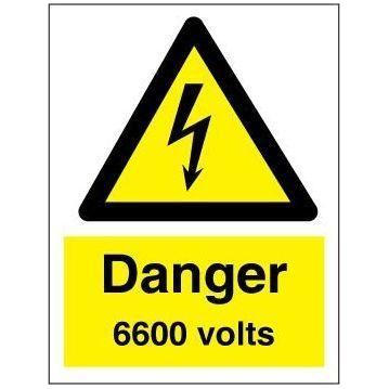 Sign IMO Danger 6600 volts 107056 - Sikkerhedsgiganten