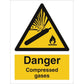 Sign IMO Danger Compressed gas 107044 - Sikkerhedsgiganten