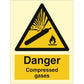 Sign IMO Danger Compressed gas 107044 - Sikkerhedsgiganten
