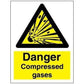 Sign IMO Danger Compressed gas 107044 - Sikkerhedsgiganten