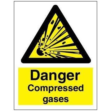 Sign IMO Danger Compressed gas 107044 - Sikkerhedsgiganten