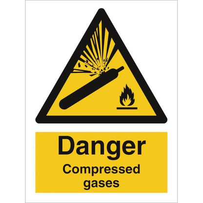 Sign IMO Danger Compressed gases 107044 - Sikkerhedsgiganten