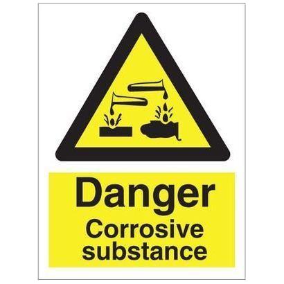Sign IMO Danger Corrosive substance 107003 - Sikkerhedsgiganten