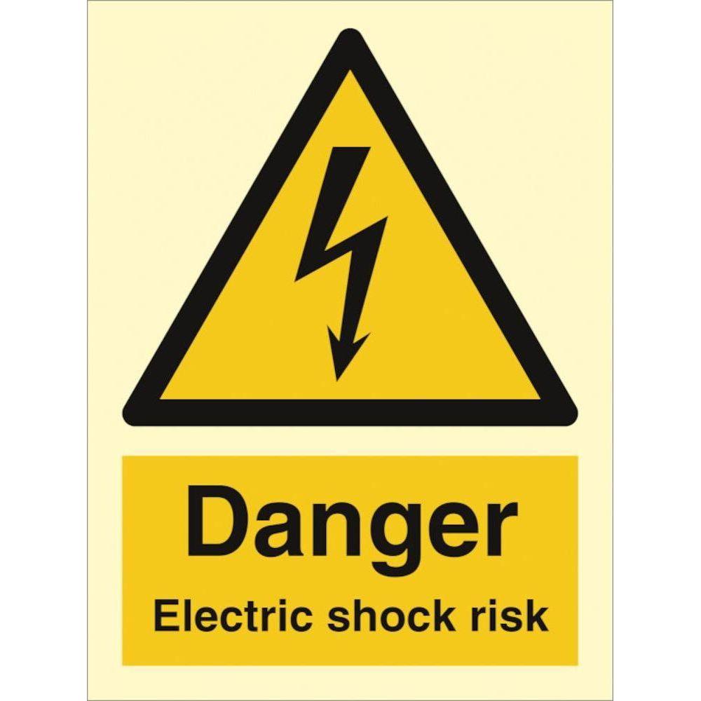 Sign IMO Danger Electric shock risk 107031 - Sikkerhedsgiganten