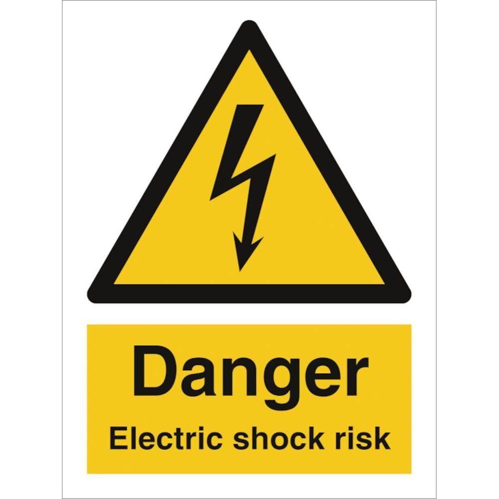 Sign IMO Danger Electric shock risk 107031 - Sikkerhedsgiganten