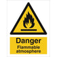 Sign IMO Danger Flammable atmosphere 107074 - Sikkerhedsgiganten