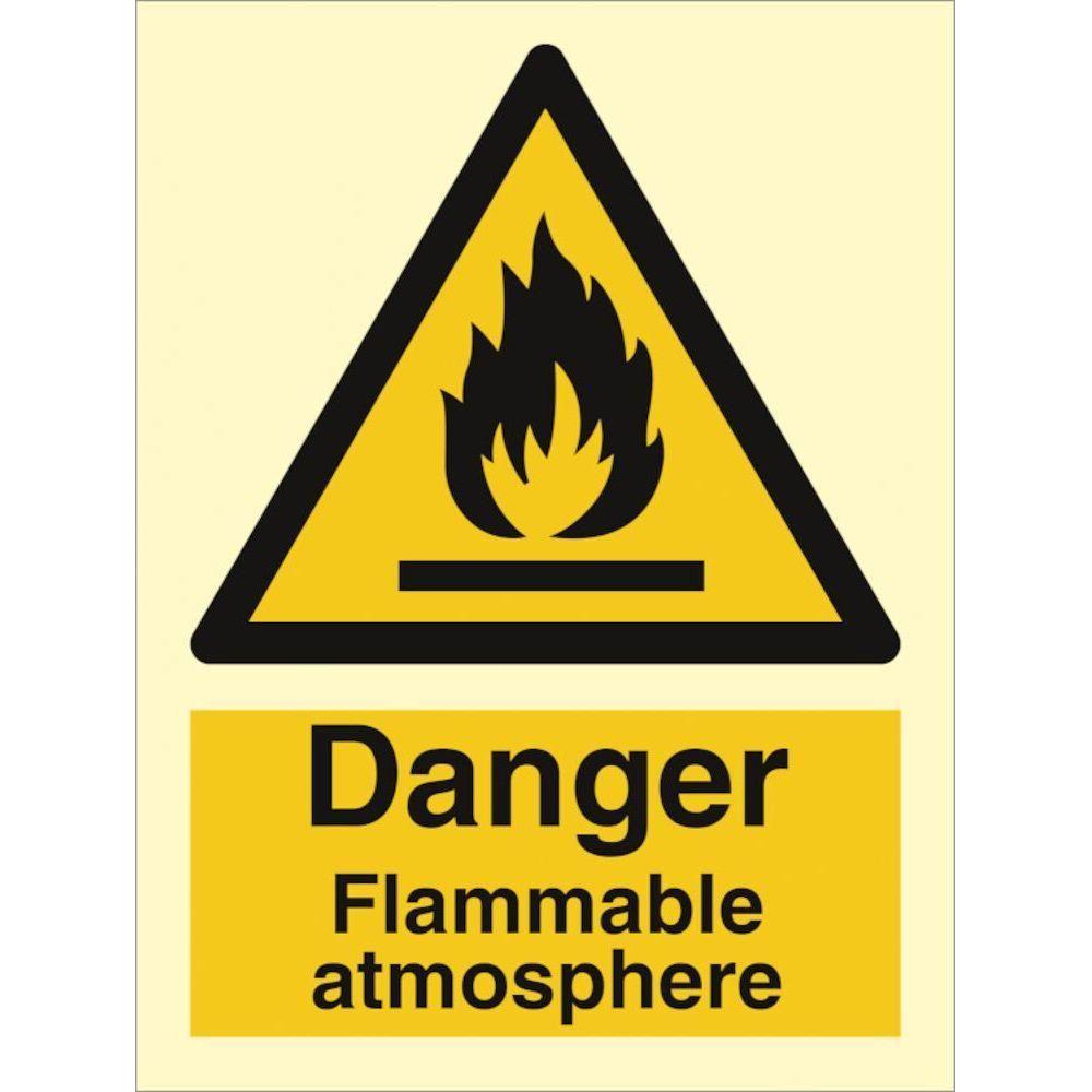 Sign IMO Danger Flammable atmosphere 107074 - Sikkerhedsgiganten