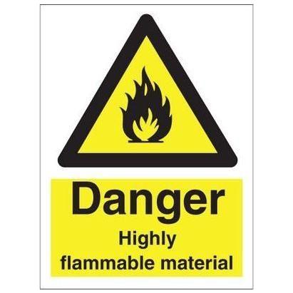 Sign IMO Danger Highly flammable material 107071 - Sikkerhedsgiganten