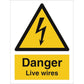 Sign IMO Danger Live wires 107033 - Sikkerhedsgiganten