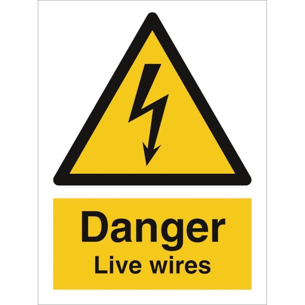 Sign IMO Danger Live wires 107033 - Sikkerhedsgiganten