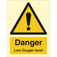 Sign IMO Danger Low Oxygen level 107125 - Sikkerhedsgiganten
