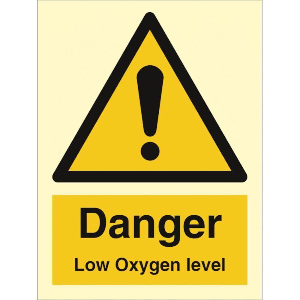 Sign IMO Danger Low Oxygen level 107125 - Sikkerhedsgiganten