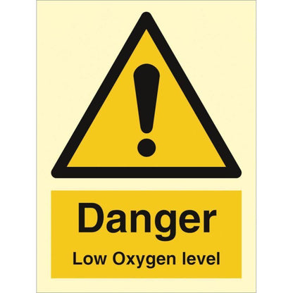 Sign IMO Danger Low Oxygen level 107125 - Sikkerhedsgiganten