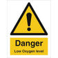 Sign IMO Danger Low Oxygen level 107125 - Sikkerhedsgiganten