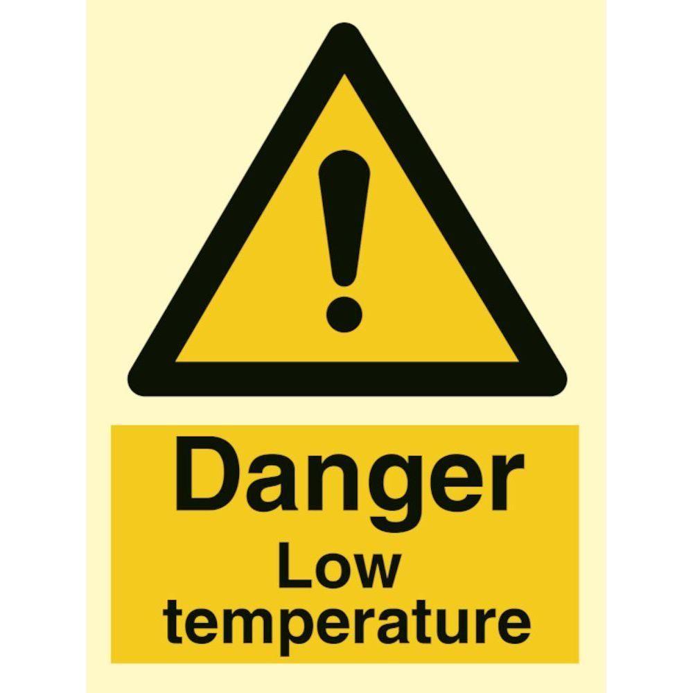 Sign IMO Danger low temperature 107014 - Sikkerhedsgiganten