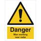 Sign IMO Danger man working near rader 107018 - Sikkerhedsgiganten