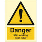 Sign IMO Danger man working near rader 107018 - Sikkerhedsgiganten