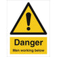 Sign IMO Danger Men working below 107124 - Sikkerhedsgiganten