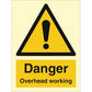 Sign IMO Danger Overhead working 107121 - Sikkerhedsgiganten