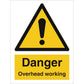 Sign IMO Danger Overhead working 107121 - Sikkerhedsgiganten