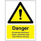 Sign IMO Danger Unmanned machinery space... 107059 - Sikkerhedsgiganten