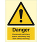 Sign IMO Danger Unmanned machinery space... 107059 - Sikkerhedsgiganten