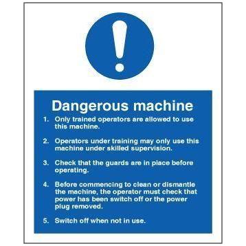 Sign IMO Dangerous Machine 106090 - Sikkerhedsgiganten