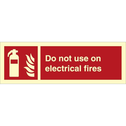 Sign IMO Do not use on electrical fires 105030 - Sikkerhedsgiganten