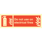 Sign IMO Do not use on electrical fires 105030 - Sikkerhedsgiganten