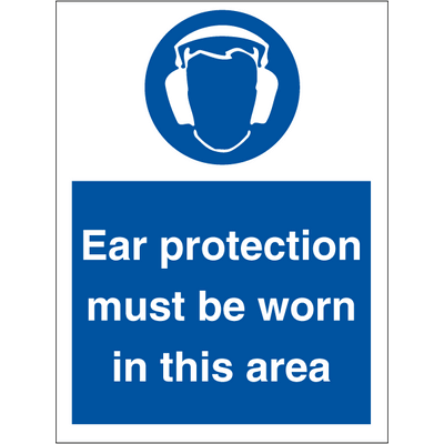 Sign IMO Ear protection must be worn in this area 106037 - Sikkerhedsgiganten