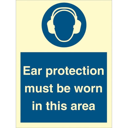 Sign IMO Ear protection must be worn in this area 106037 - Sikkerhedsgiganten