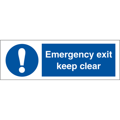 Sign IMO Emergency exit keep clear 106208 - Sikkerhedsgiganten