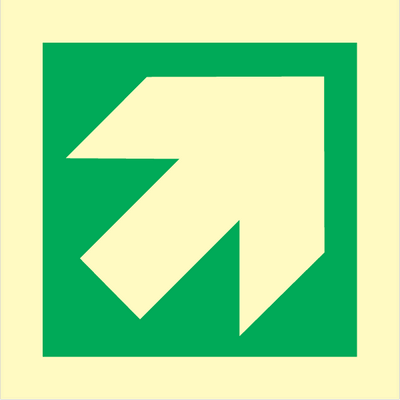 Sign IMO Escape direction (45°) 103030 - Sikkerhedsgiganten