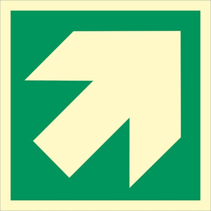 Sign IMO Escape direction (45°) 103030 - Sikkerhedsgiganten