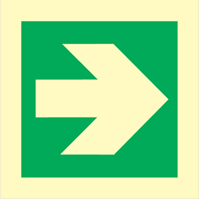 Sign IMO Escape direction (90°) 103031 - Sikkerhedsgiganten