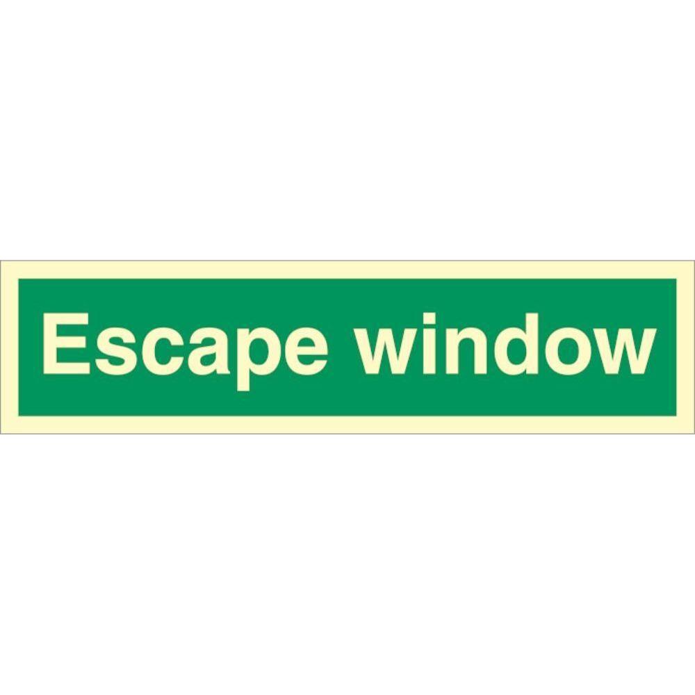 Sign IMO Escape window 100118 - Sikkerhedsgiganten