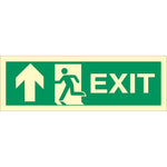 Sign IMO Exit left arrow up 100003 - Sikkerhedsgiganten