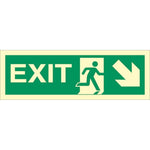 Sign IMO Exit right, arrow right/down 100010 - Sikkerhedsgiganten