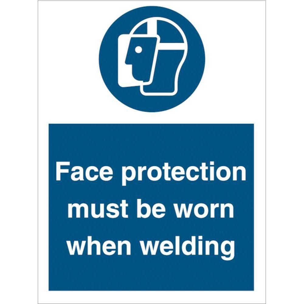 Sign IMO Face protection must be worn when welding 106080 - Sikkerhedsgiganten